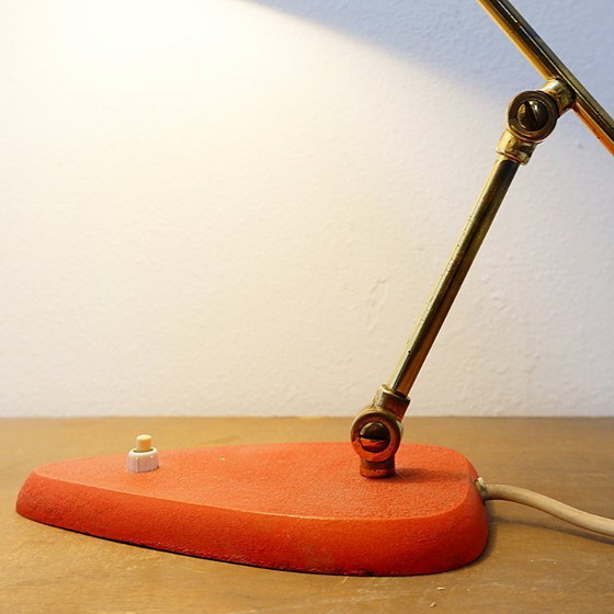 Image 1 of Große italienische Tischlampe aus Metall, moderner Stil der Mitte des 20. Jahrhunderts – 1950er Jahre