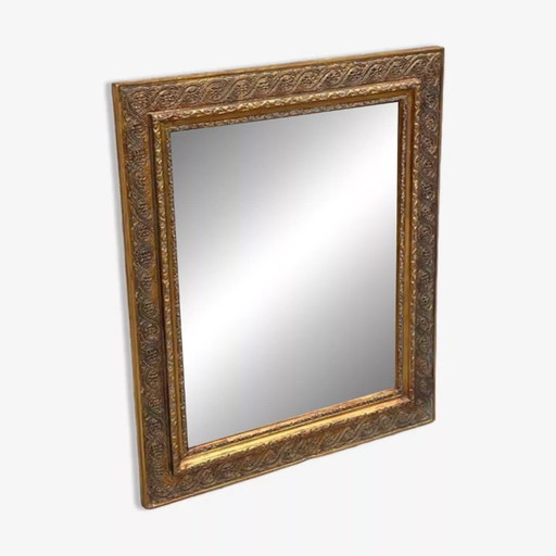 Specchio antico in legno dorato