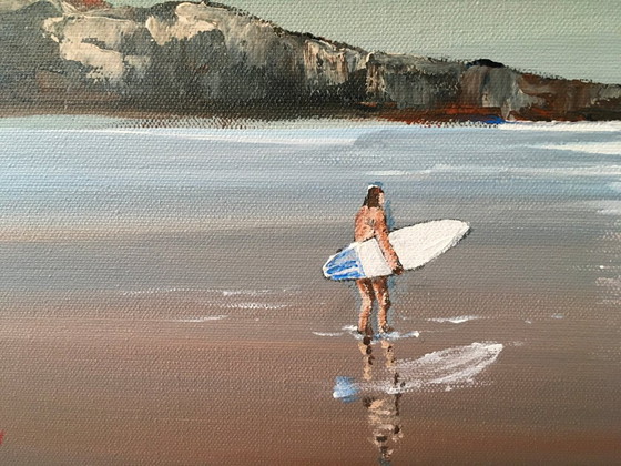 Philippe Laurent - Surf On The Beach - Artist's Painting – Paintings & Drawings, Canvas (photo 4 of 19)