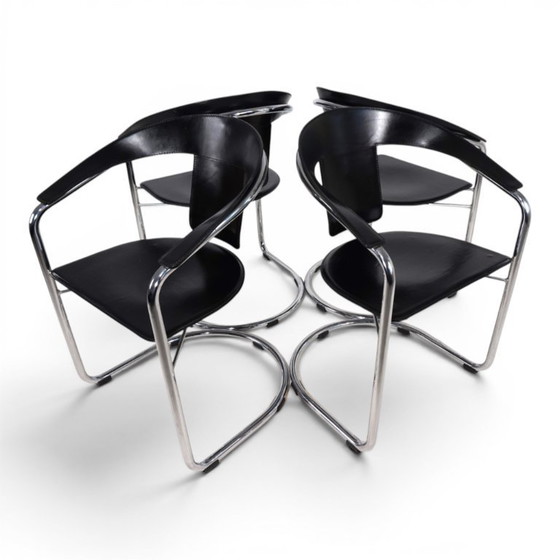 Image 1 of Juego de 4 sillas de comedor de A. Rizzatto para Lo Studio.