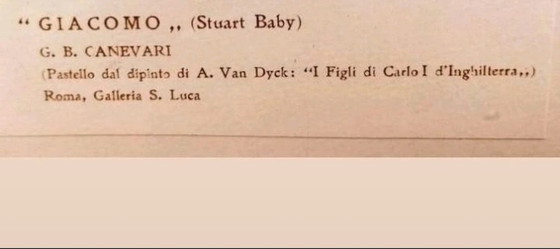 Image 1 of Print (!) portrait Giacomo Baby Stuart/ framed.