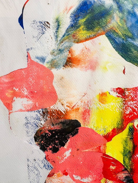 Image 1 of Origineel surrealistisch portret van D. Leafini, Frankrijk, jaren 2000