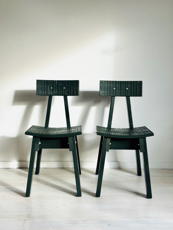 Image 1 of Sillas Ikea Industriell Piet Hein Eek verde oscuro