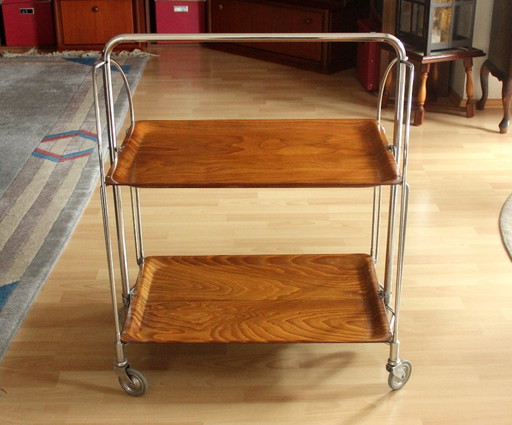 Gerinol Design Dinett serving trolley - bar trolley - tea trolley - foldable - vintage