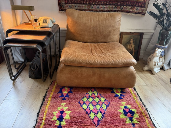 Image 1 of Vintage Marokkaanse Loper 384 × 101 cm – Expressief & Handgeknoopt