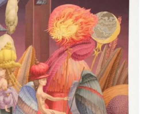 Wolfgang Hutter – De vogel, de veer, de ontmoeting van vleugels (2014) | Gesigneerde giclée print