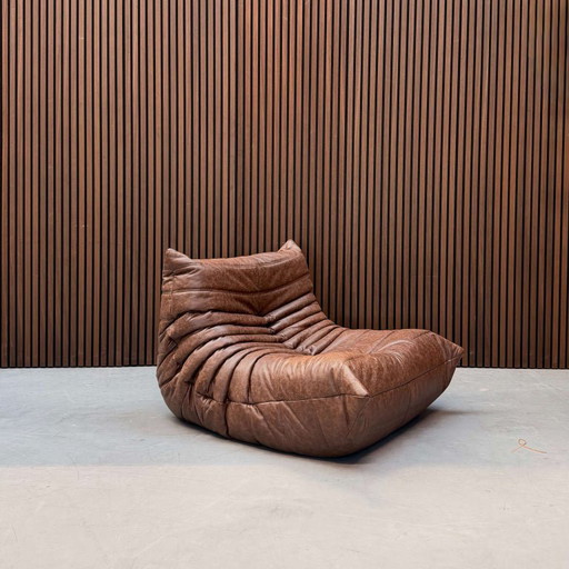 Ligne Roset Togo Fireside Fauteuil une place | Cuir moka – Leather