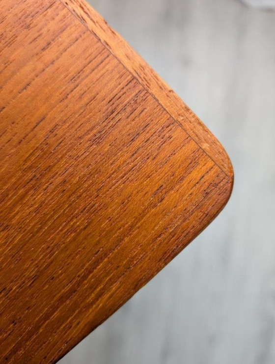 Image 1 of Vintage blond Teak 60s ext. dining table