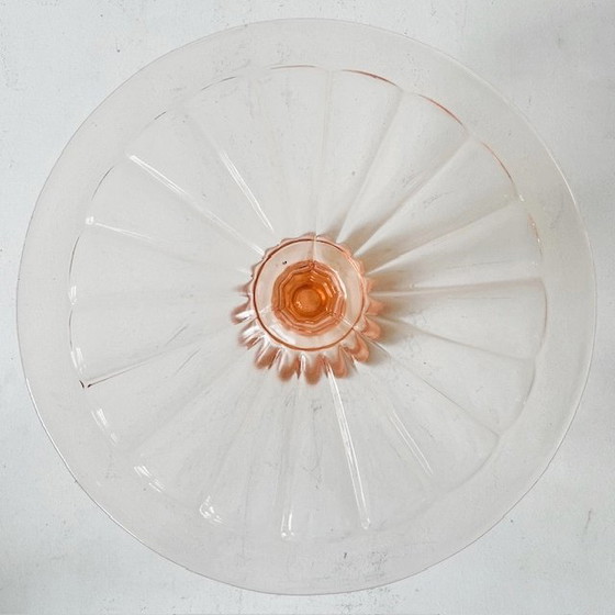 Image 1 of Art Deco Taartplateau roze 1930's