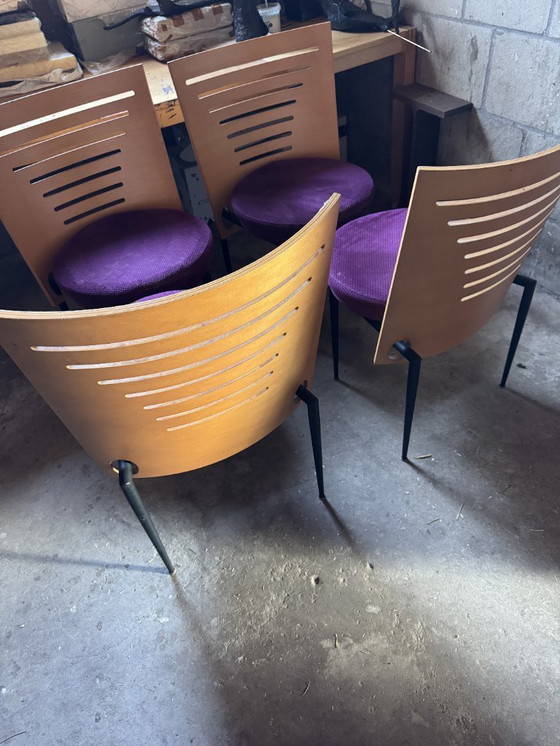 Image 1 of 4x Castelijn Pierre Mazairac & Karel Boonzaaijer eetkamer stoelen