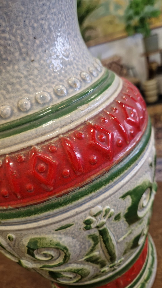 Image 1 of Vaso della Germania Ovest crema rosso verde 590 - 40