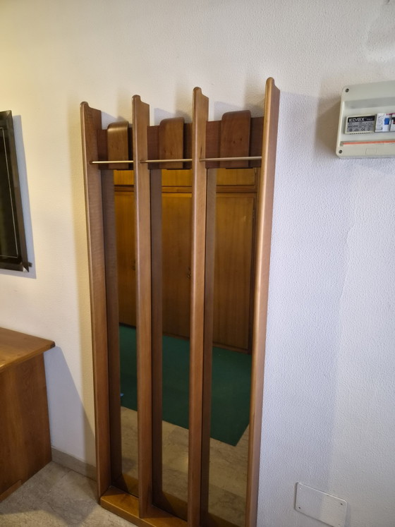 Vintage 1960s/1970s Hallway Coat Rack – "La Moderna" – Glass, Metal (photo 3 of 6)