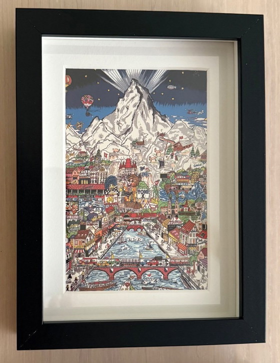 Image 1 of CHARLES FAZZINO: „Grüezi. Salut, Ciao, Bundi Schweiz“. 3D-Serigrafie in limitierter Auflage. Exklusiv veröffentlicht von Museum 