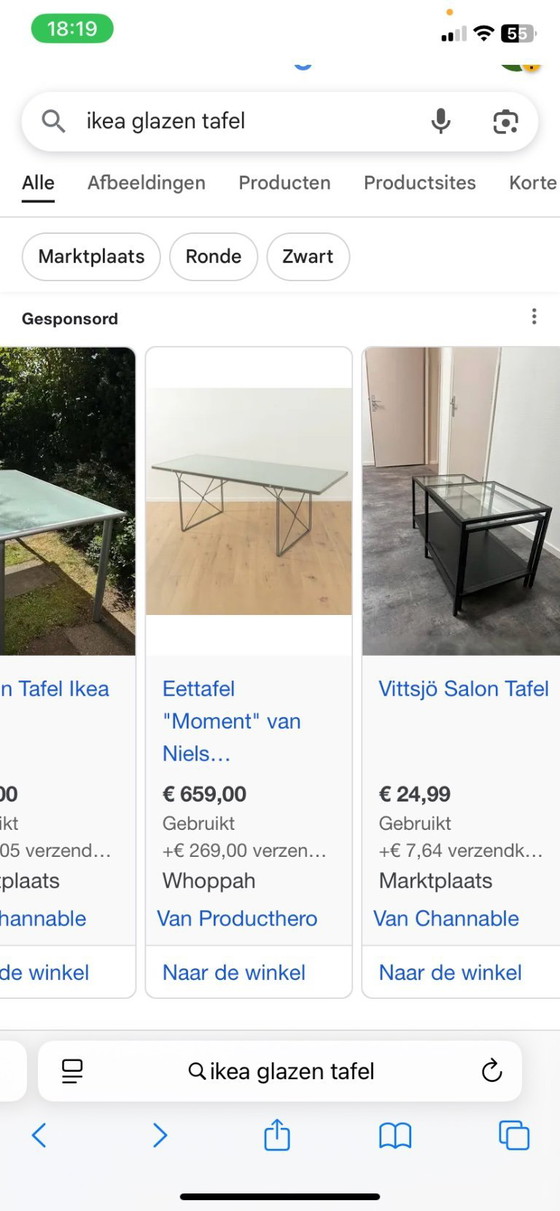 Image 1 of Glass table