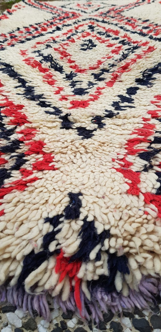 Image 1 of Alfombra bereber de lana anudada a mano, 216 x 93 cm