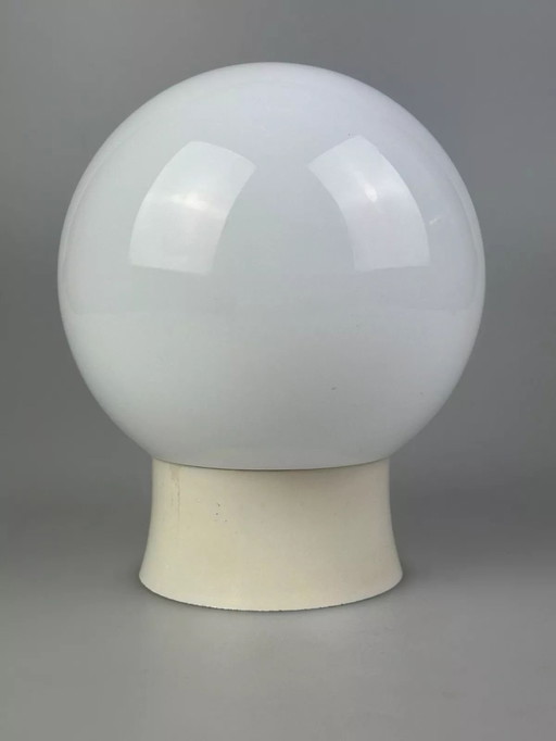 Lampe des années 50 60 Lampe murale Lampe de cave Plastique & verre Bauhaus