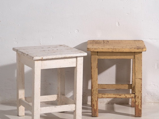Antike Nachttische (ca. 1920). 2-teiliges Set #2 – Beistelltische, Rustic (photo 2 of 10)