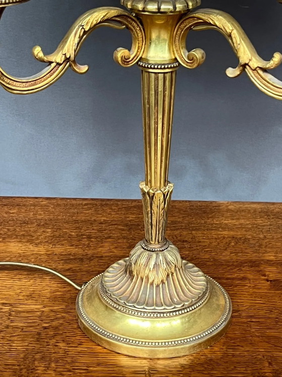 Lampe de style Louis XV. Bronze massif doré. (photo 3 sur 7)
