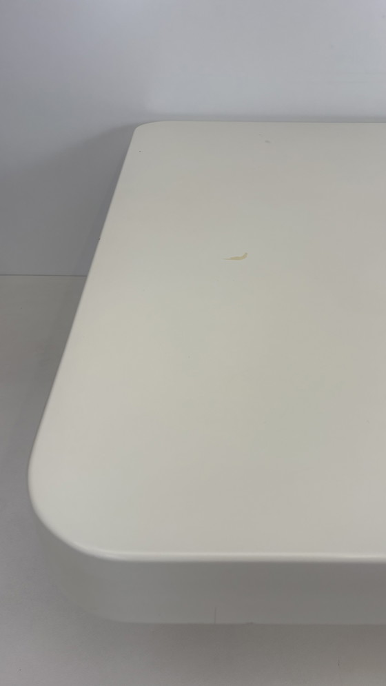 Image 1 of Vintage vierkante Japandi salontafel wit design Jan des Bouvrie 80s