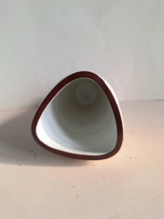 Image 1 of Jaap Ravelli's vintage ceramic vase with a lightning bolt. 1953.