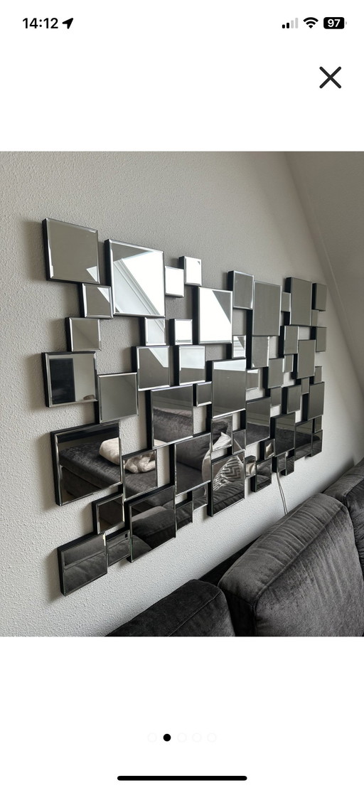 Eicholtz spiegel 140 x 85 cm.  Horizontaal/ Verticaal ophangen 