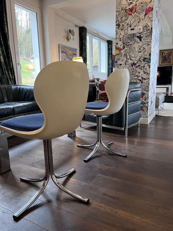 Image 1 of Paire de chaises pivotantes Space age par Martin Stoll