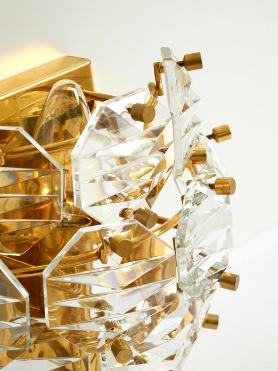 Beautiful Original 1960s Kinkeldey Crystal Glass And Brass Wall Lamp – Wall lights (photo 9 of 20)