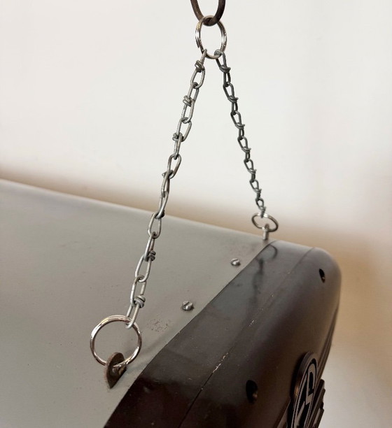 Image 1 of Lampada a sospensione industriale grigia di Elektrosvit, anni '60