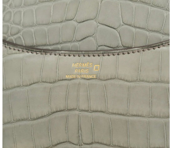 Image 1 of Borsa HERMES Constance en Cuirs exotiques Gris - 103228