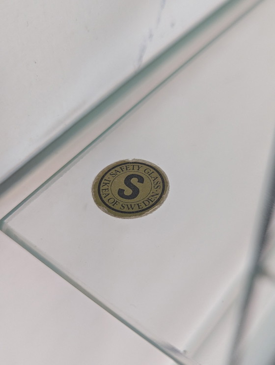 Image 1 of Pensile vintage in vetro e cromo, Ikea, anni '80