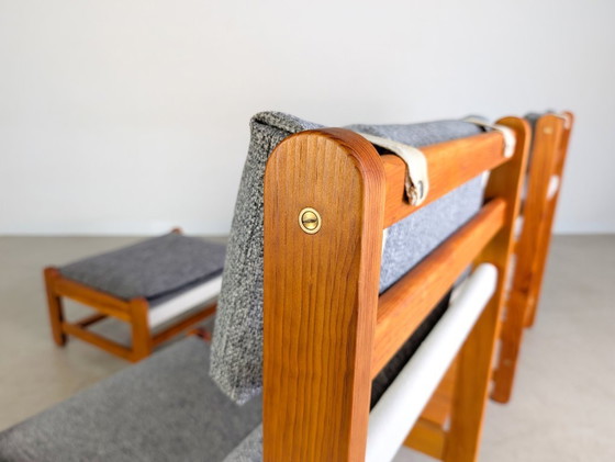 Image 1 of Divano originale Niels Eilersen Mid-Century con poltrona e poggiapiedi