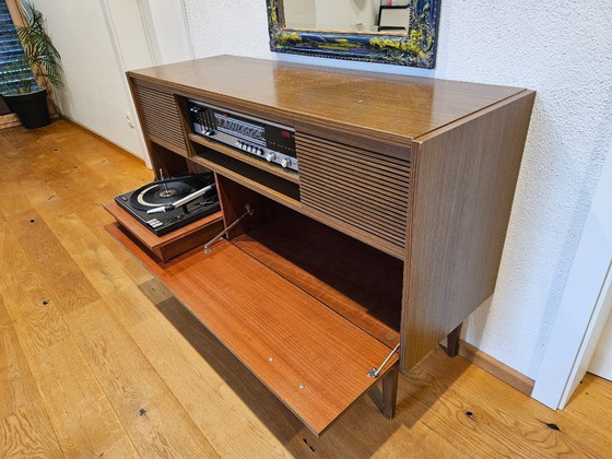 Image 1 of Mid-Century Sideboard & Music Cabinet | Vintage 1960s Chest of Drawers, Retro Lowboard