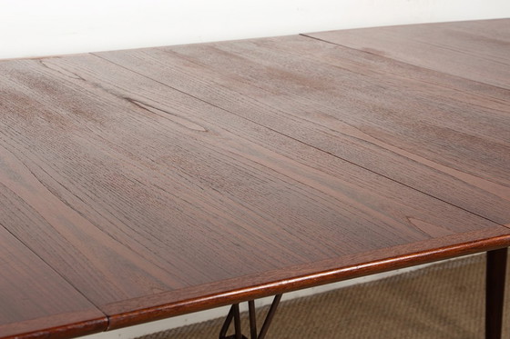Image 1 of Very Large Danish extensible dining table, 260 cm, in teak by Henry Walter Klein for Bramin 1960.