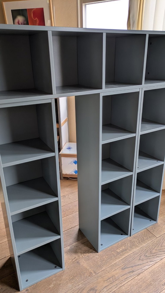 Ikea Apelviken cabinet, blue-green, Shelving unit, Wood, Grey (photo 3 of 5)