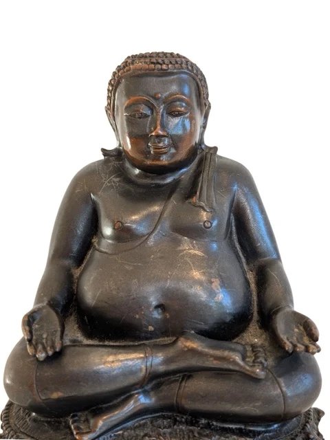 Chinese bronzen Boeddha-beeld op drakenbasis, 19e eeuw – Beeldhouwkunst (photo 7 of 10)