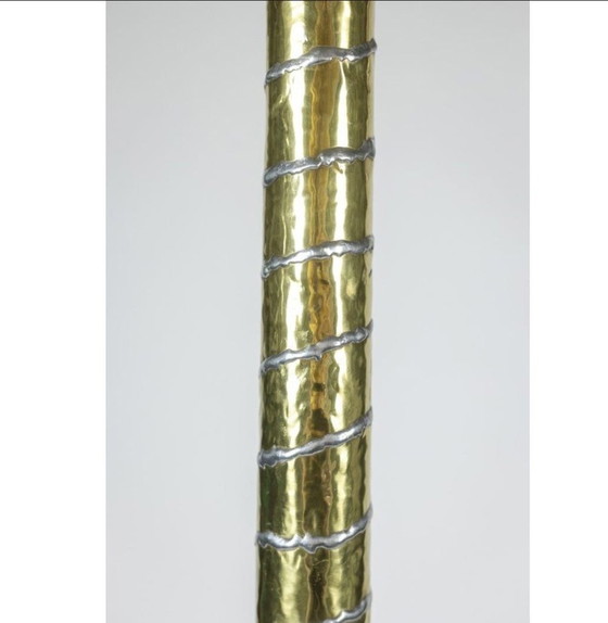 Image 1 of Lampada da terra vintage in ottone di Henri Fernadez