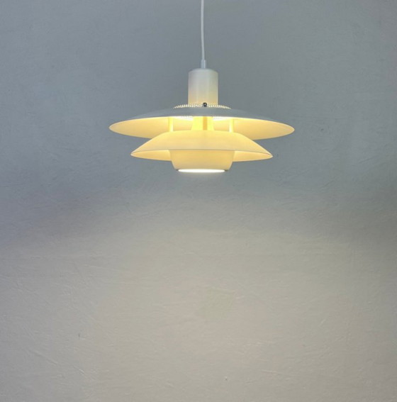 Rare vintage Danish Layered Pendant Lamp – Jeka Belysning – Aluminium (photo 2 of 11)