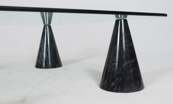 Image 1 of  Coffee Table/Table basse, marbre dans le style de Massimo Vignelli, Italie, années 1980