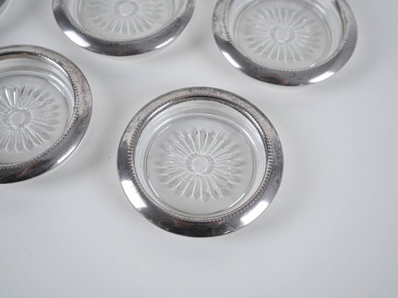 Image 1 of Set aus Glasuntersetzern, dänisches Design, 1960er Jahre, hergestellt in Dänemark