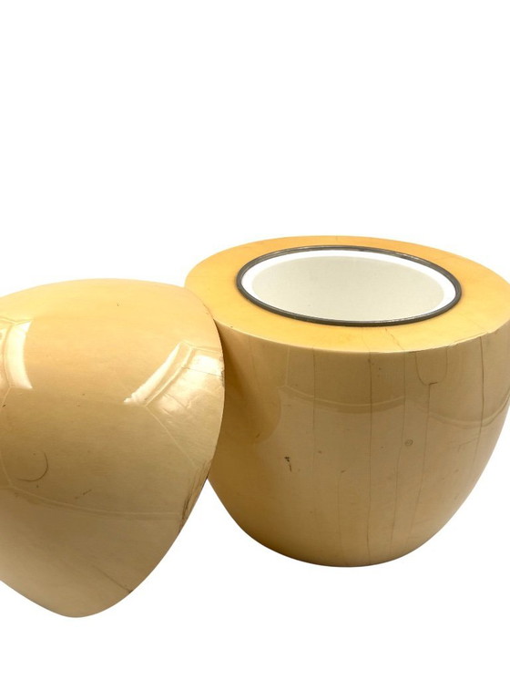 Image 1 of Tommaso Barbi, rara caja grande de pergamino en forma de huevo, TB Italia, ca. 1970