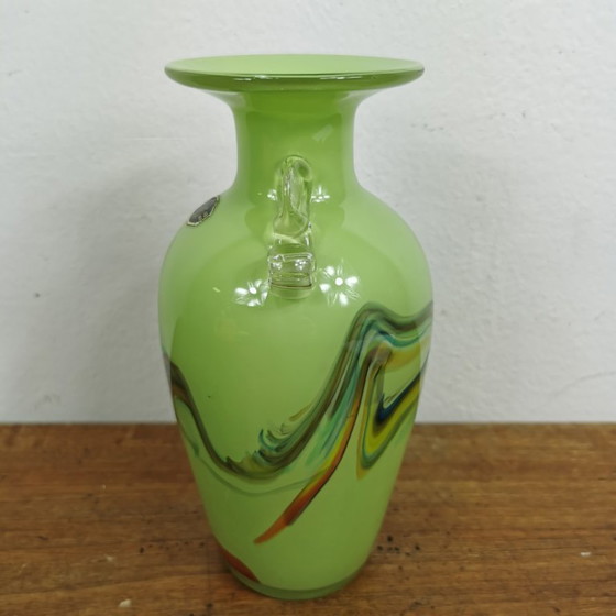 Image 1 of Vase vintage en verre opale de Dalian Glass