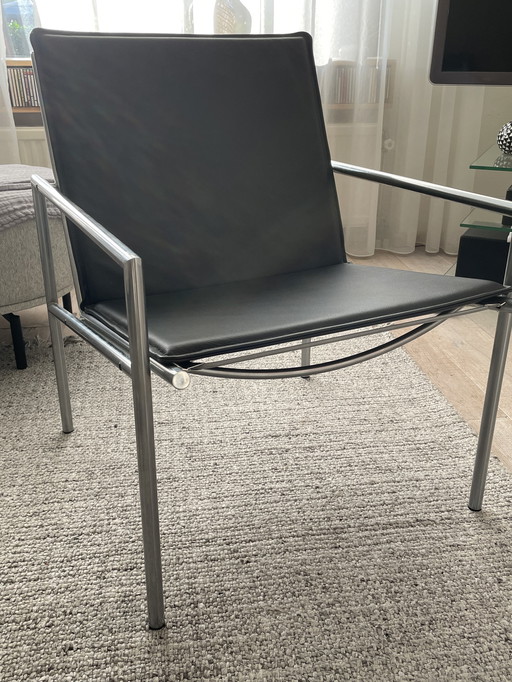 Fauteuil SZ 03 Ohman 1012-1000 van Martin Visser/Spectrum zwart leer nieuwstaat