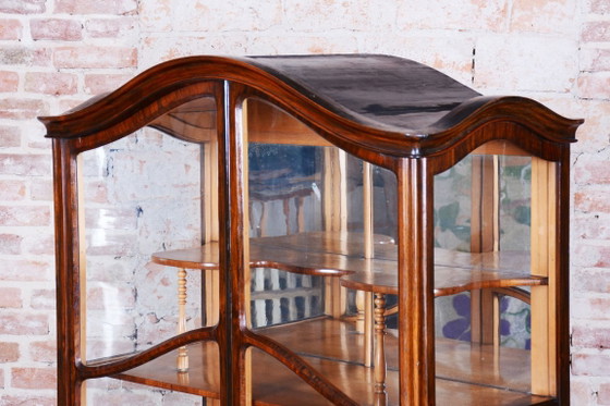 Restored Biedermeier Display Cabinet, Maple, Walnut, Polish, Czech, 1850s – Glass, Wood (photo 16 of 18)