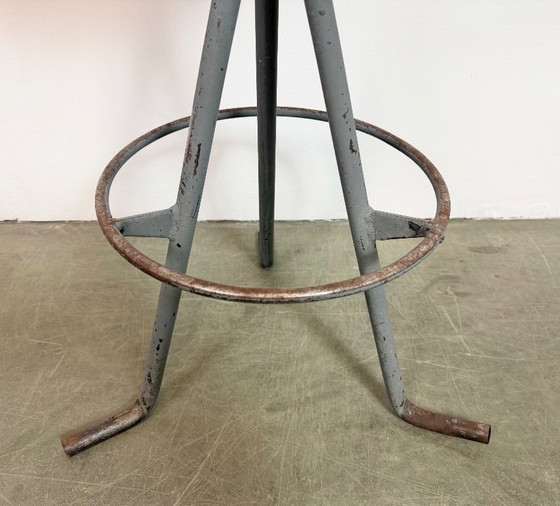Image 1 of Grey Industrial Workshop Stool, 1960s