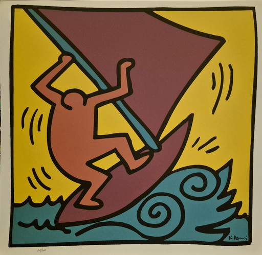 Keith Haring "Seemann" 90x90 cm