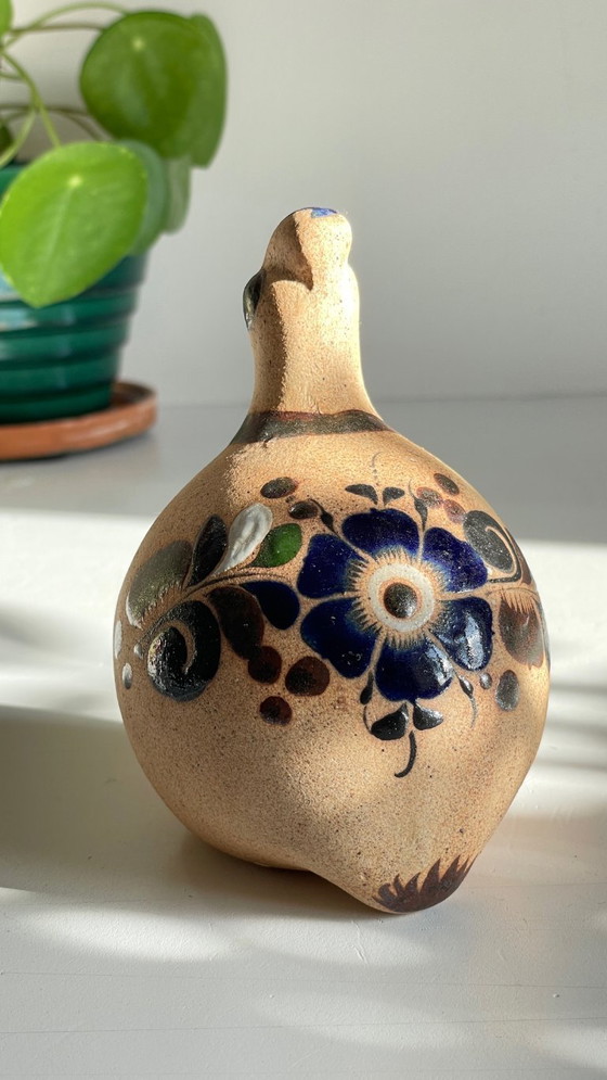 Image 1 of BIRD Handmade stoneware Mexico VINTAGE