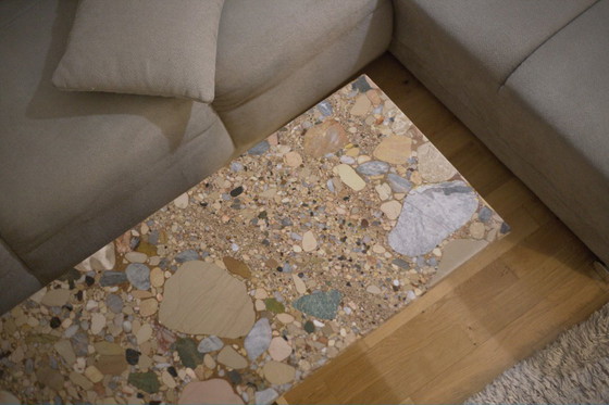 Image 1 of Couchtisch recta Ceppo Rosso aus Naturstein und Massivholz Eiche