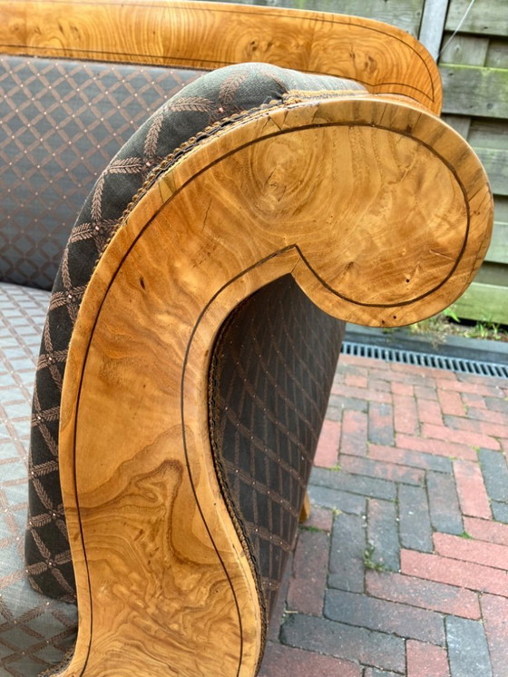 Image 1 of Antique Biedermeier sofa 3 persons art deco style