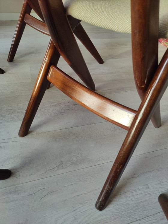 Image 1 of Suite de 6 chaises ciseaux par Louis van Teeffelen pour Wébé