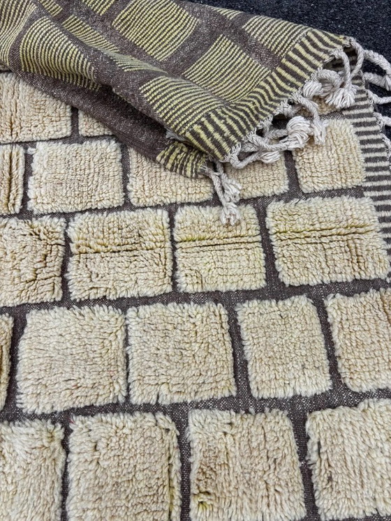 Image 1 of Moroccan Mrirt Wh Wool Rug 200x300cm - Berber Moroccan Modern Carpet - Moroccan Natural Wool Rug- Moroccan Beni Ourain Rug -Moro
